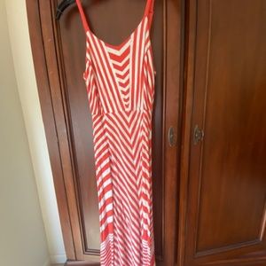 Maxi Red Stripe Summer Dress